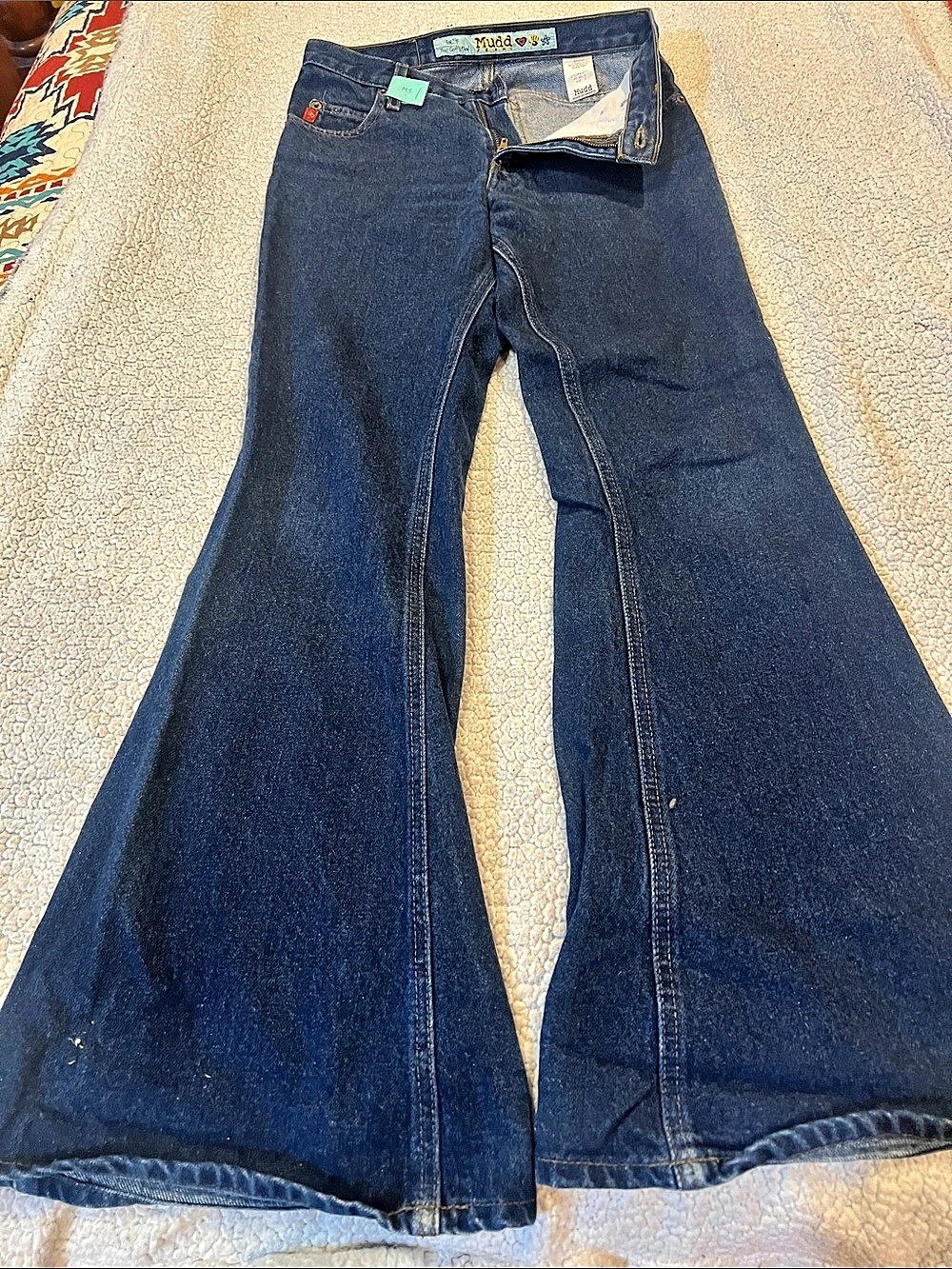 Muda Jeans Wide Leg Jeans in Blue Size Medium Like New